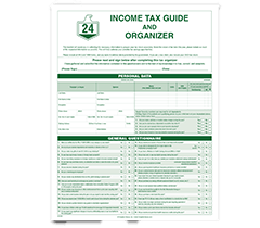 Four-page Tax Guide and Organizer for Tax Professionals