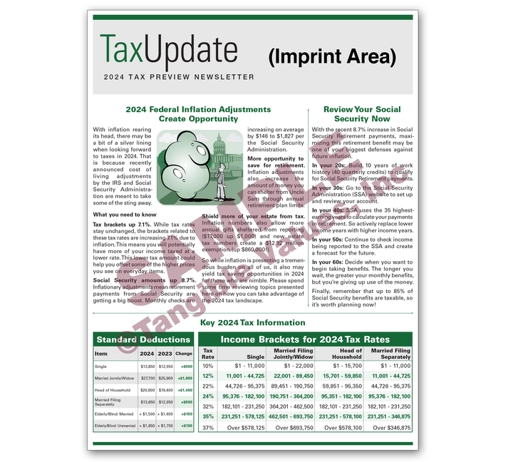 Preview Tax Update Newsletter 2024 Imprinted Item 03301