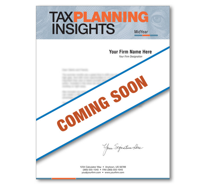 Image for item #03-321: Tax Planning Insights Letter - 2025 Mid-Year Issue