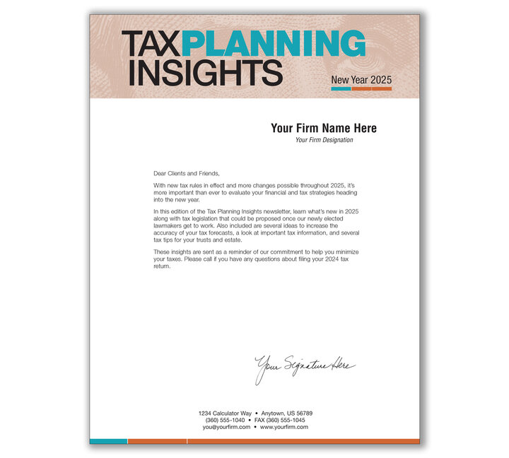 Image for item #03-331: Tax Planning Insights Letter - 2025 New-Year Issue