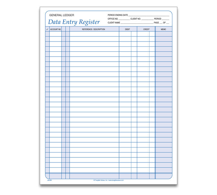 Image for item #28-000: Data Entry Register Pad