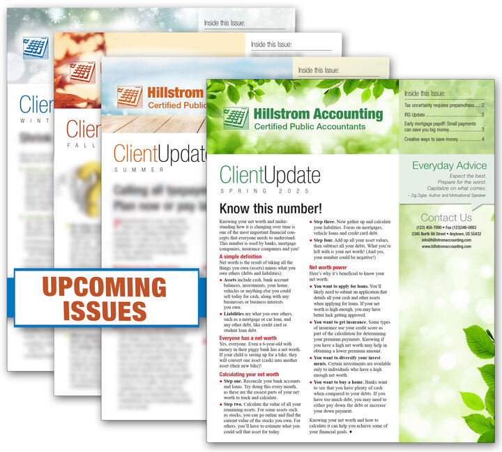 Image for item #33-451: Client Update Print Newsletter Subscription