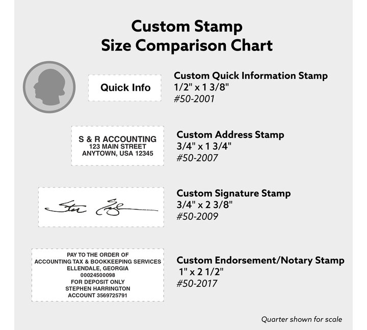 Extra Large Signature Logo Stamp