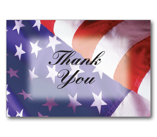 “Flag” Thank You Postcard (25/Pack) - Item: #70-541