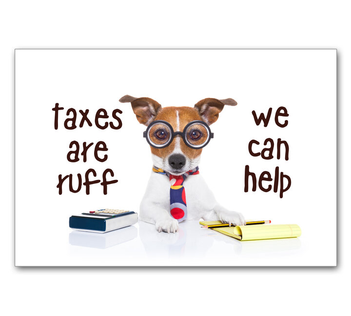 Image for item #70-567: Taxes are Ruff Postcard