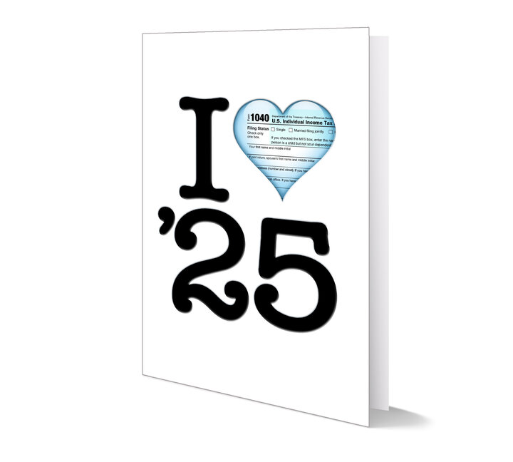 Image for item #70-6914: I heart the new year greeting card