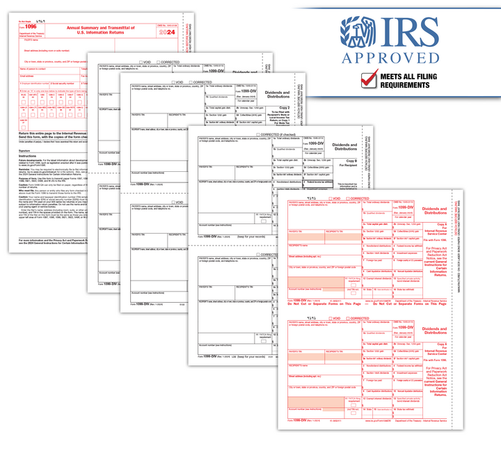 Image for item #89-61254: 1099 DIVIDEND 4-part Pre-Printed Set