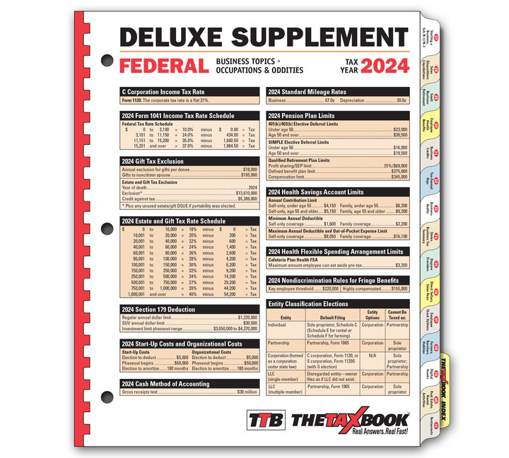 Image for item #90-210: The TaxBook Deluxe Supplement Edition 2024