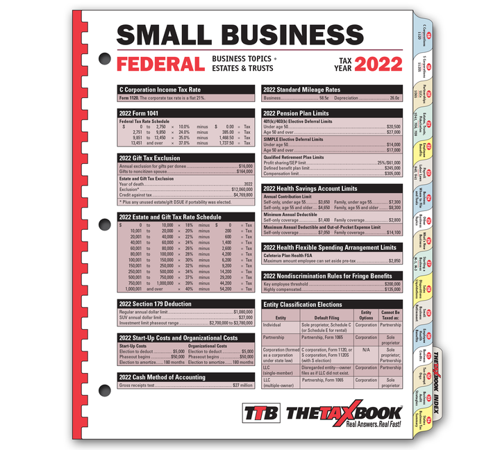 The Tax Book Business Edition 2022 Item 90231