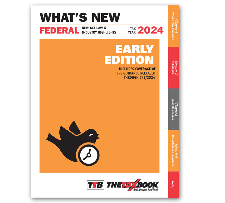 Image for item #90-280: The Tax Book What's New: 1040 IN DEPTH 2024