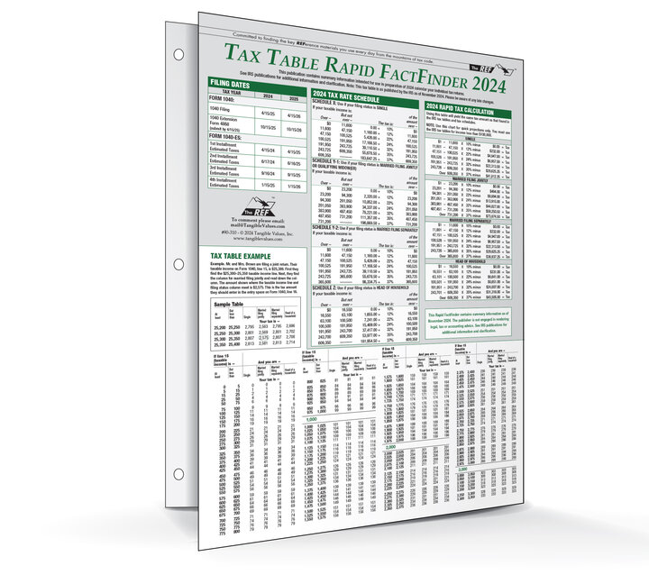 Image for item #90-310: Tax Table FactFinder 2024