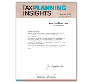 Image for item #03-331: Tax Planning Insights Letter - 2025 New-Year Issue