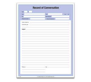 Image for item #21-100: Record of Conversation