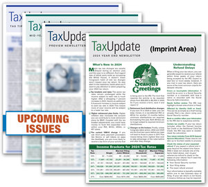 Image for item #33-001: Tax Update Newsletter-SUBSCRIPTION - imprinted - Item: #33-001