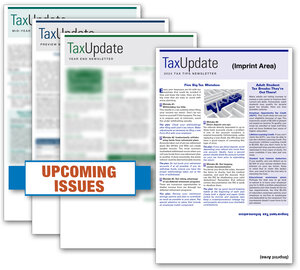 Image for item #33-101: SELF-Mailer Tax Update Newsletter-SUBS imprinted - Item: #33-101