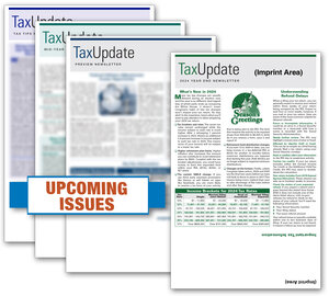 Image for item #33-101: SELF-Mailer Tax Update Newsletter-SUBS imprinted - Item: #33-101